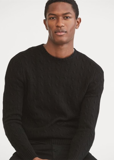 Men's Polo Ralph Lauren Cable-Knit Cashmere Sweater | 324580UNG